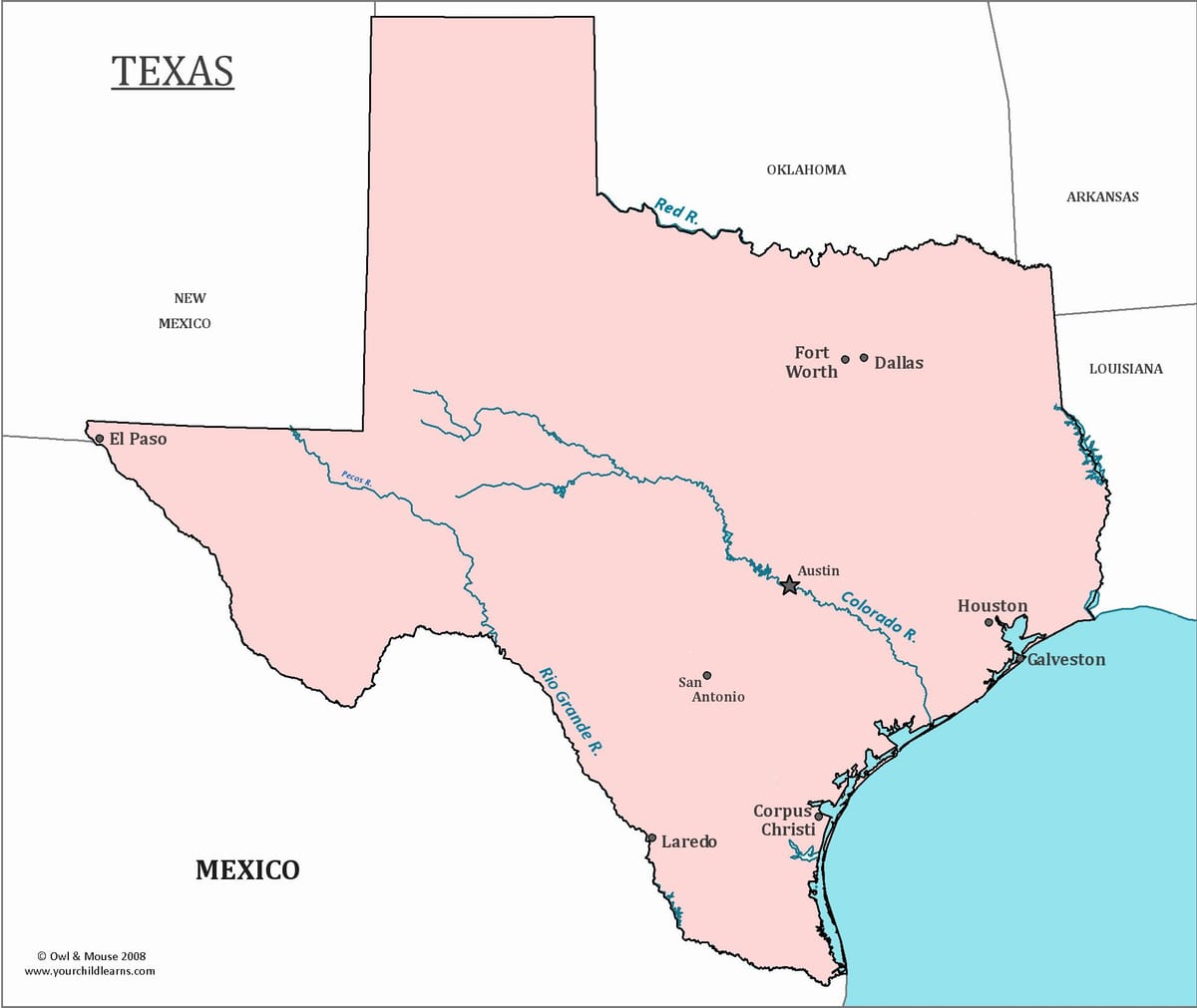Austin texas juu ya ramani