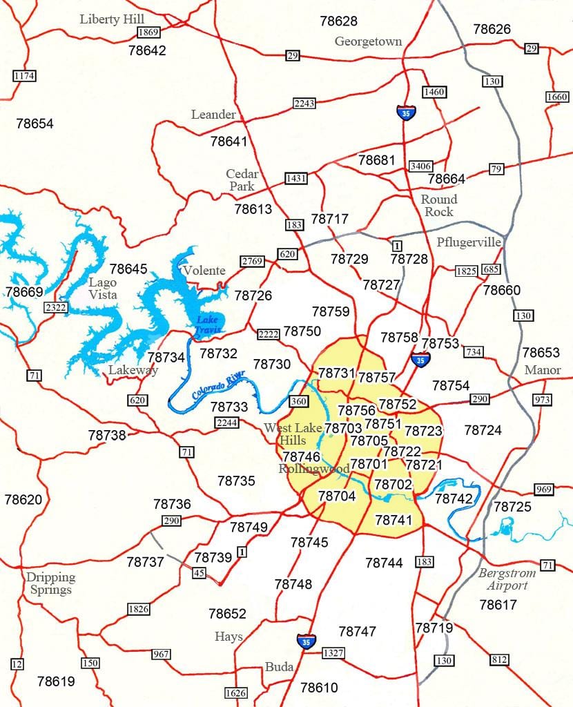 zip code ramani Austin